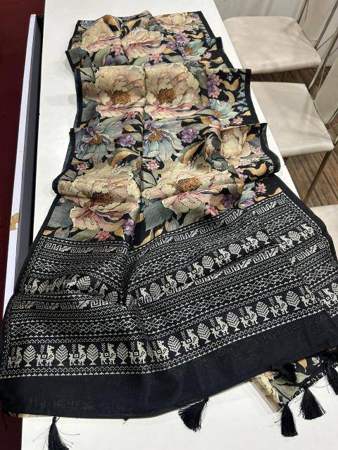 Kalamkari digital print floral india Saree wholesale online shopping