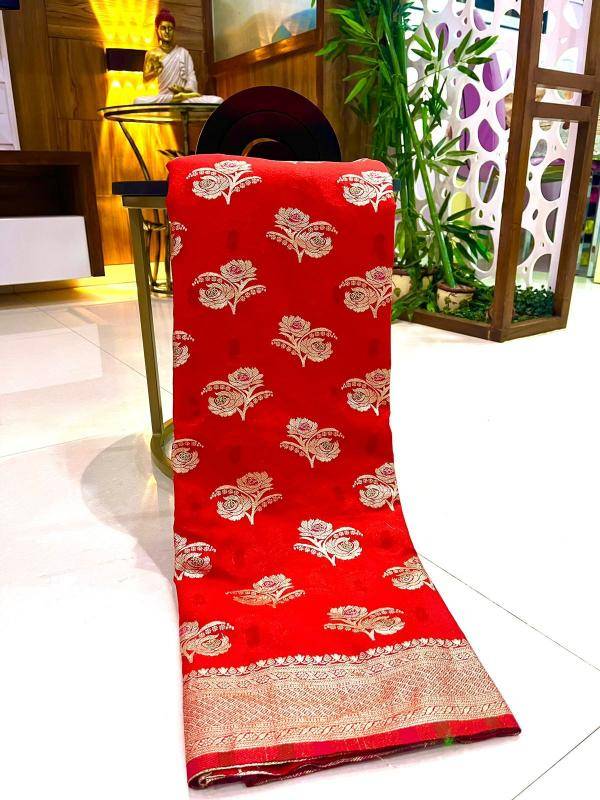 Pure soft khadi crepe silk with antique pallu Wholesale saree dealers in Mumbai