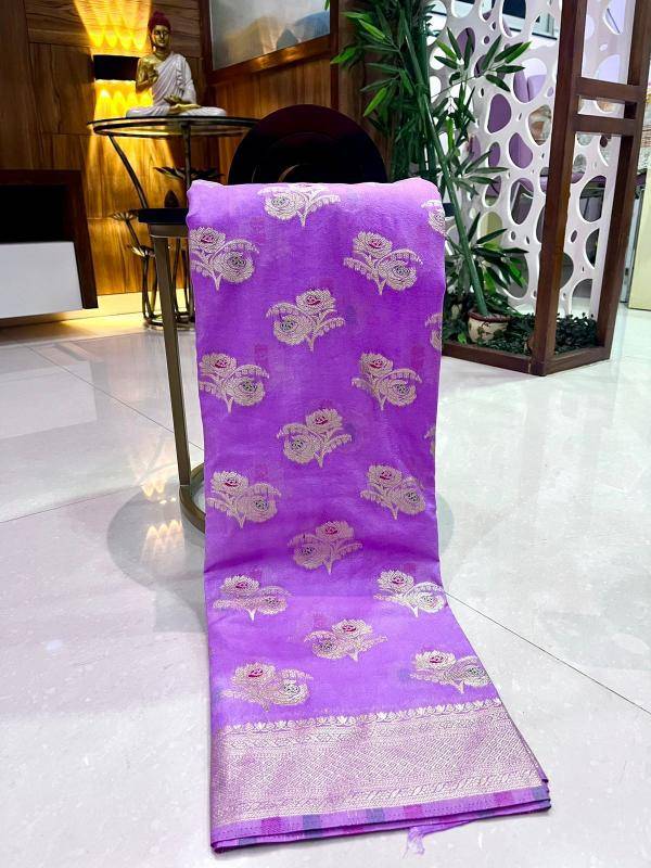 Pure soft khadi crepe silk with antique pallu Wholesale saree dealers in Mumbai