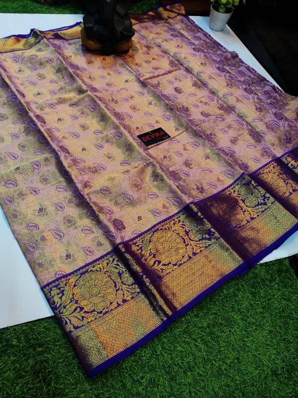 Kanjivaram soft pattu with contrast  Wholesale sarees in Delhi