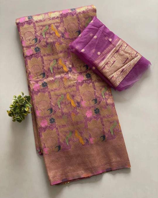 luxurious kora organza silk Wholesale sarees in Delhi