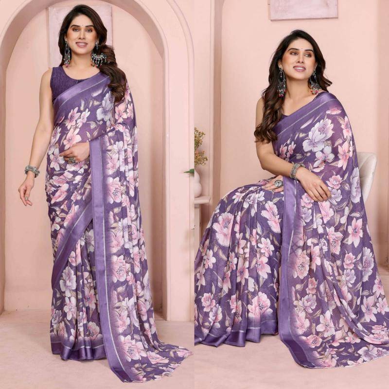 GC soft satin patta printed Wholesale saree manufacturers in Gujarat