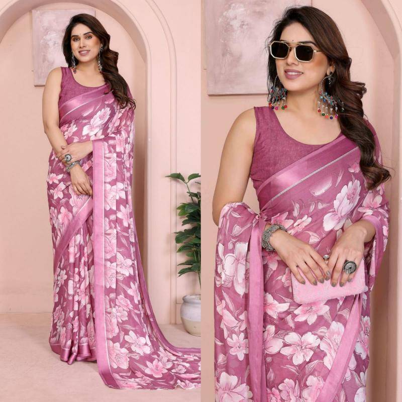 GC soft satin patta printed Wholesale saree manufacturers in Gujarat