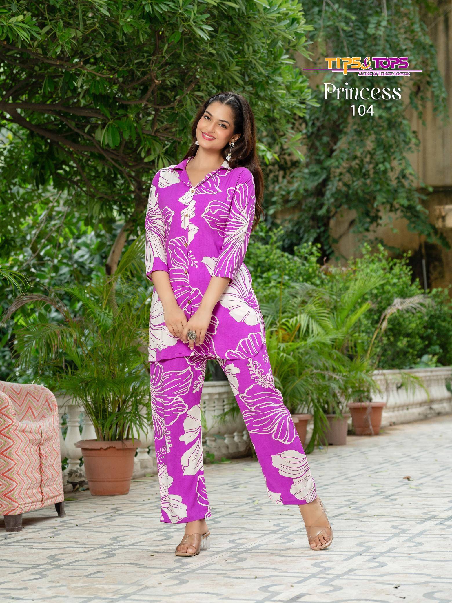Tips & tops princess coord set indian kurti with palazzo