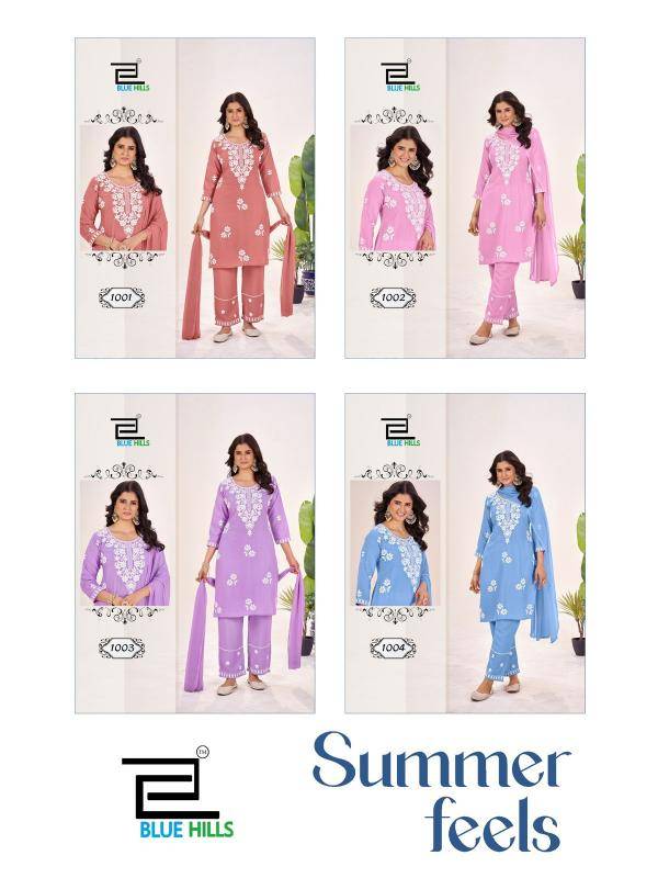 Blue hills summer feels indian kurti woman