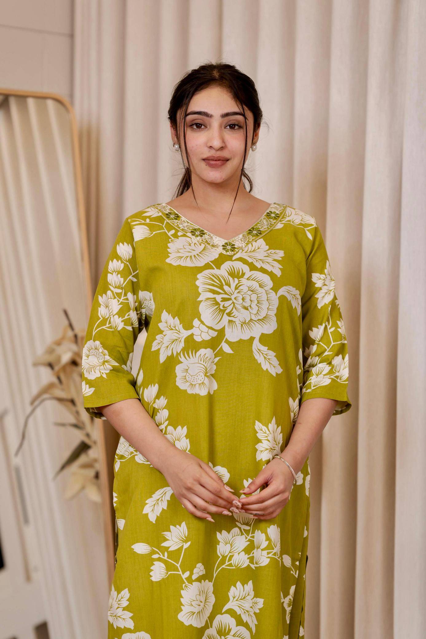 Pirohi kanchi rayon prints v neck indian kurtis on ebay