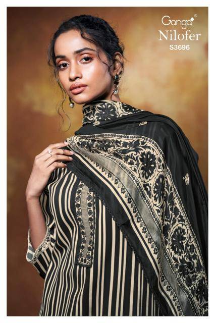 Ganga nilofer 3696 Wholesale dress material manufacturers
