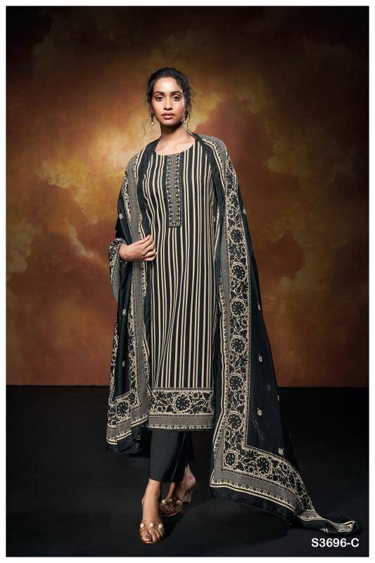 Ganga nilofer 3696 Wholesale dress material manufacturers