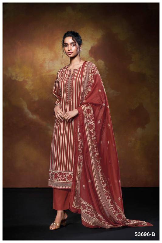 Ganga nilofer 3696 Wholesale dress material manufacturers