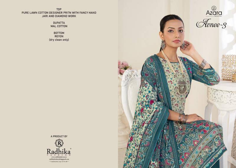 Azara avnee 3 Dress material wholesale suppliers in Surat