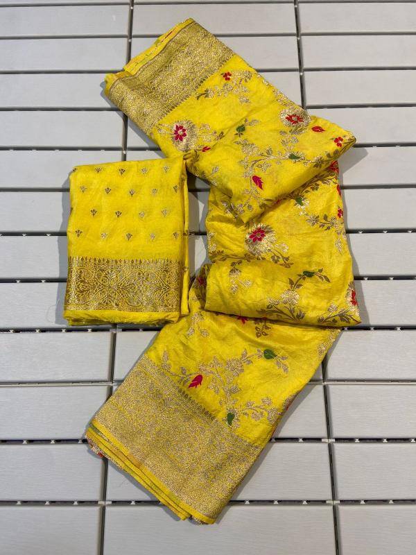 Pure banarasi khadi georgette silk Indian sarees wholesale market