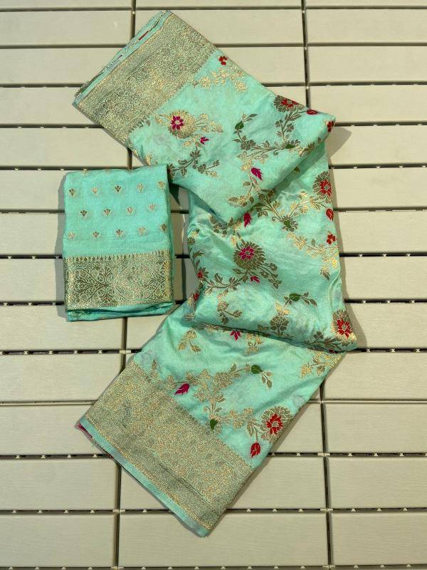 Pure banarasi khadi georgette silk Indian sarees wholesale market