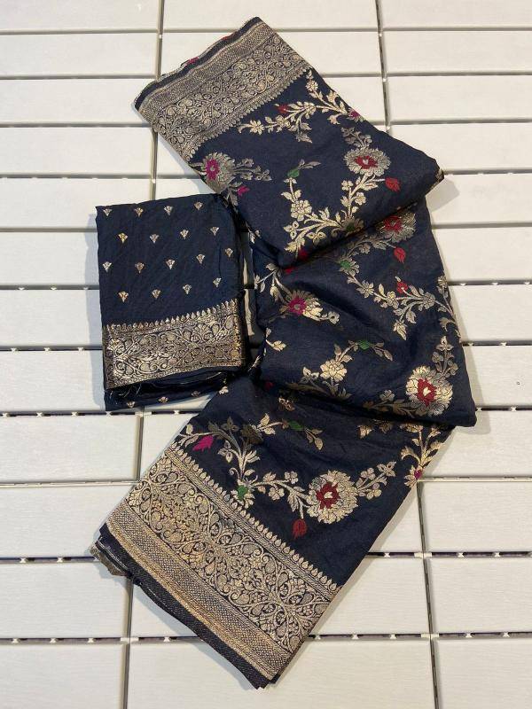 Pure banarasi khadi georgette silk Indian sarees wholesale market