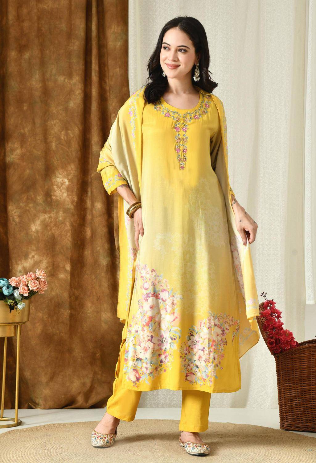 Karma masleen digital print long indian kurtis