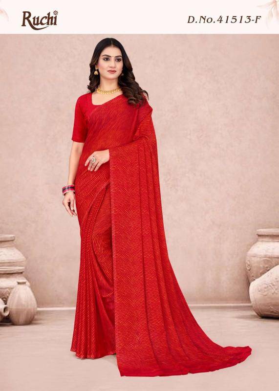 Ruchi star chiffon lehriya vol 13 Saree wholesale suppliers in India