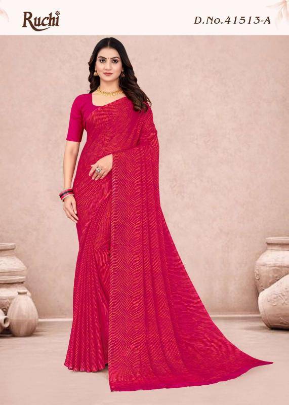 Ruchi star chiffon lehriya vol 13 Saree wholesale suppliers in India