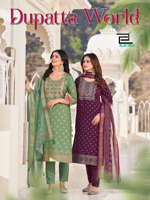 Blue hills dupatta world long kurti indian