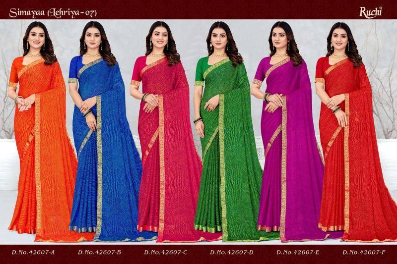 Ruchi simayaa lehriya vol 7 Best online saree wholesalers in India