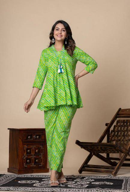 Karma v neck coord set new indian kurti style