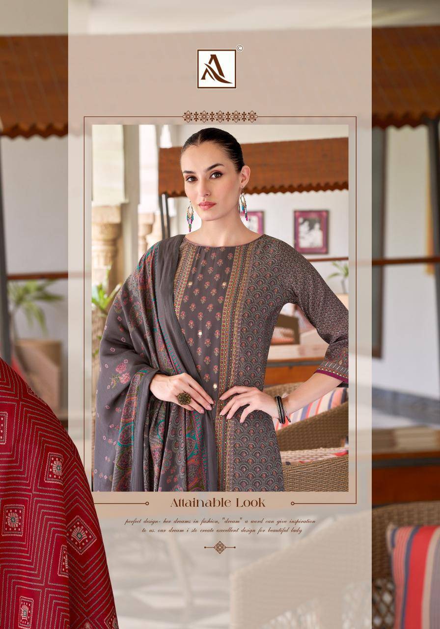 Alok suit rang rasiya 3 Online dress material shopping in Bangalore