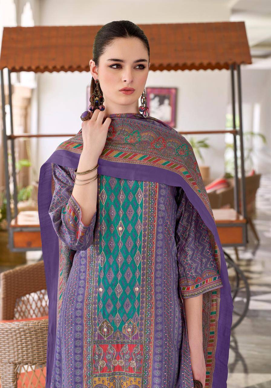 Alok suit rang rasiya 3 Online dress material shopping in Bangalore