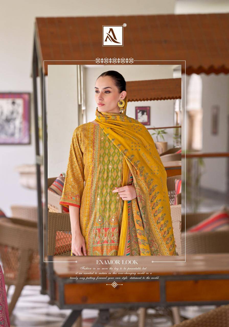 Alok suit rang rasiya 3 Online dress material shopping in Bangalore