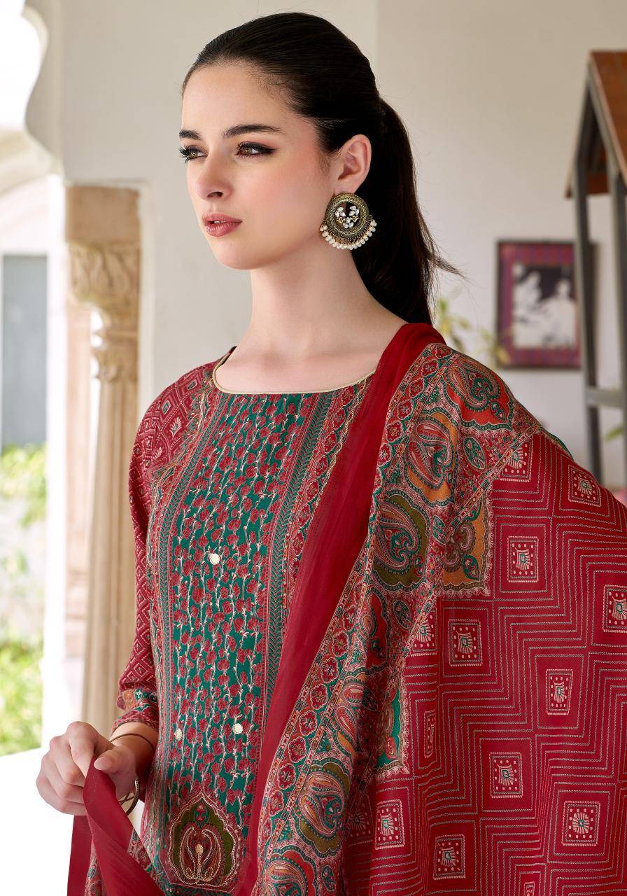 Alok suit rang rasiya 3 Online dress material shopping in Bangalore