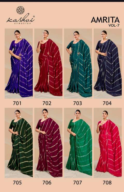 Kashvi creation amrita vol 07 Saree Wholesalers in Surat