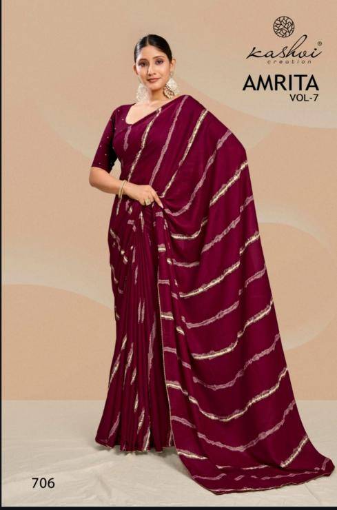 Kashvi creation amrita vol 07 Saree Wholesalers in Surat