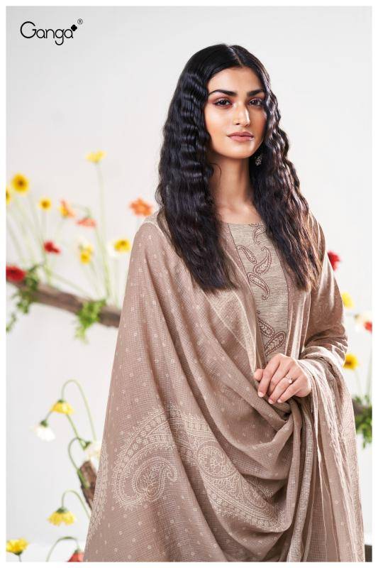 Ganga keona 3756 Printed dress material wholesale