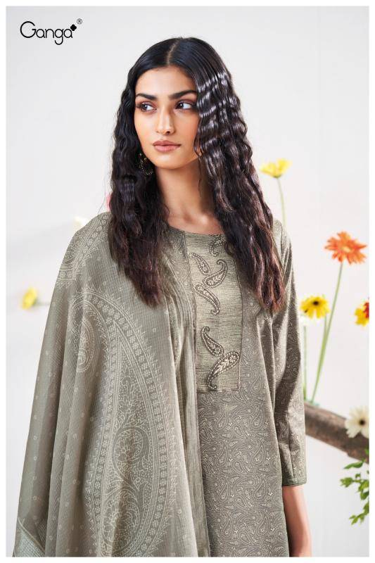 Ganga keona 3756 Printed dress material wholesale