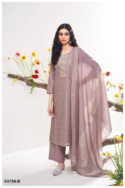 Ganga keona 3756 Printed dress material wholesale