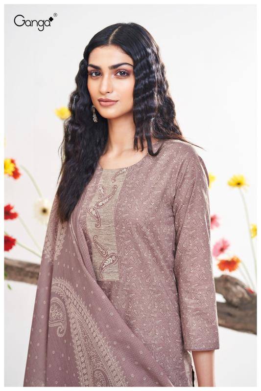 Ganga keona 3756 Printed dress material wholesale