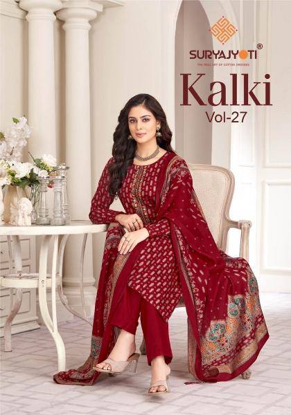 Suryajyoti kalki vol-27 dress materials wholesale
