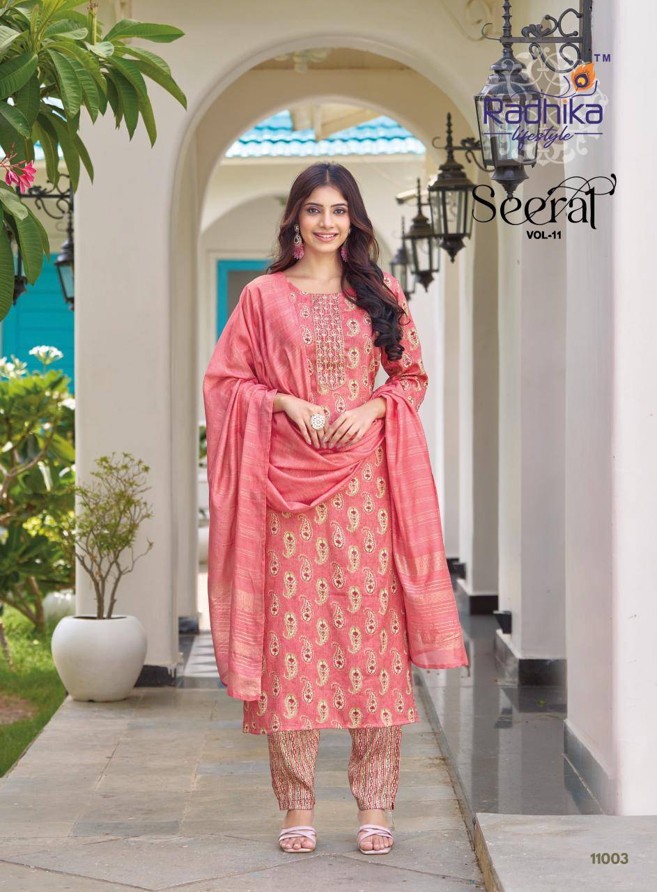 Radhika lifestyle seerat vol 11 new fashion in indian kurtis