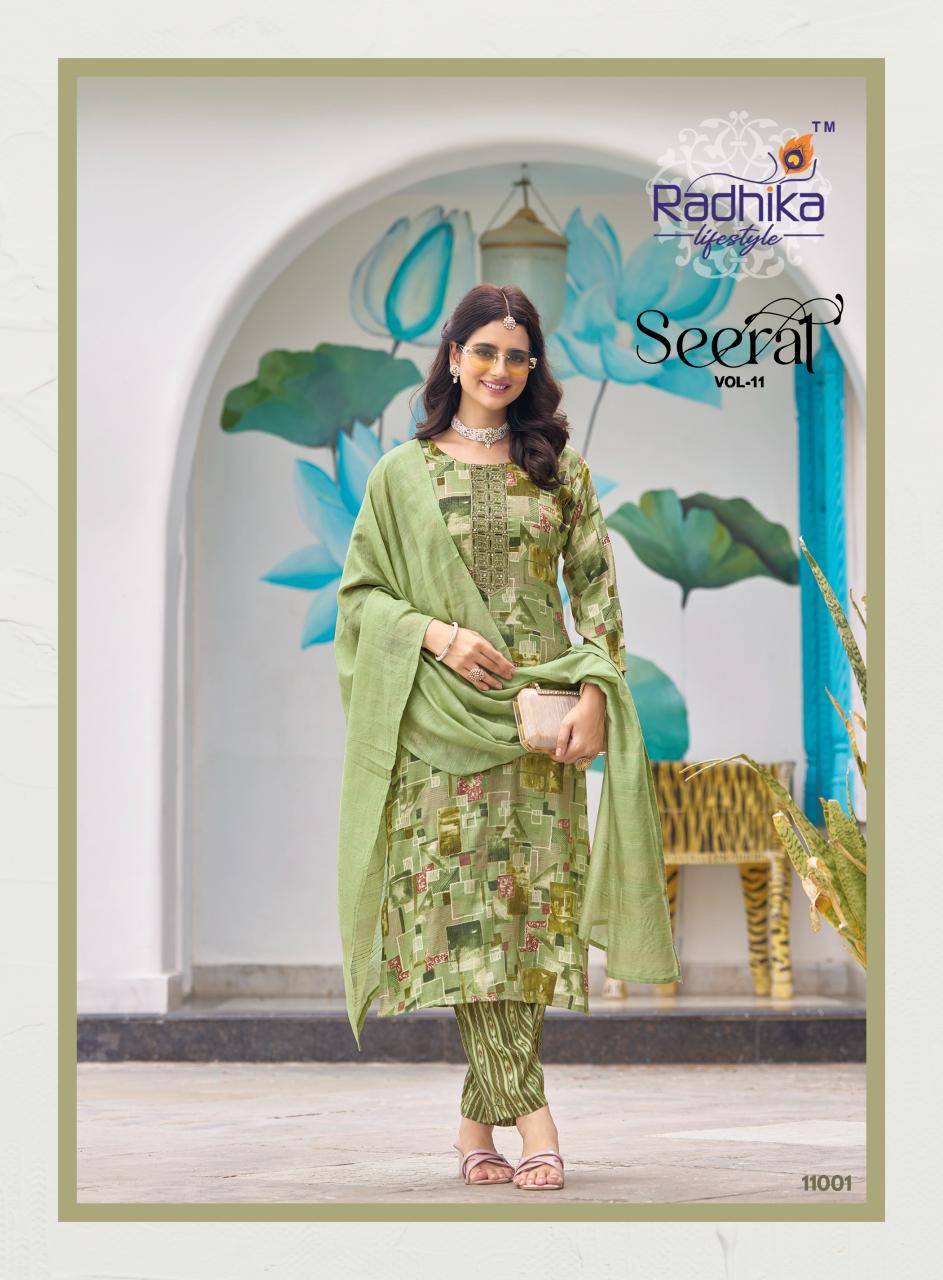 Radhika lifestyle seerat vol 11 new fashion in indian kurtis