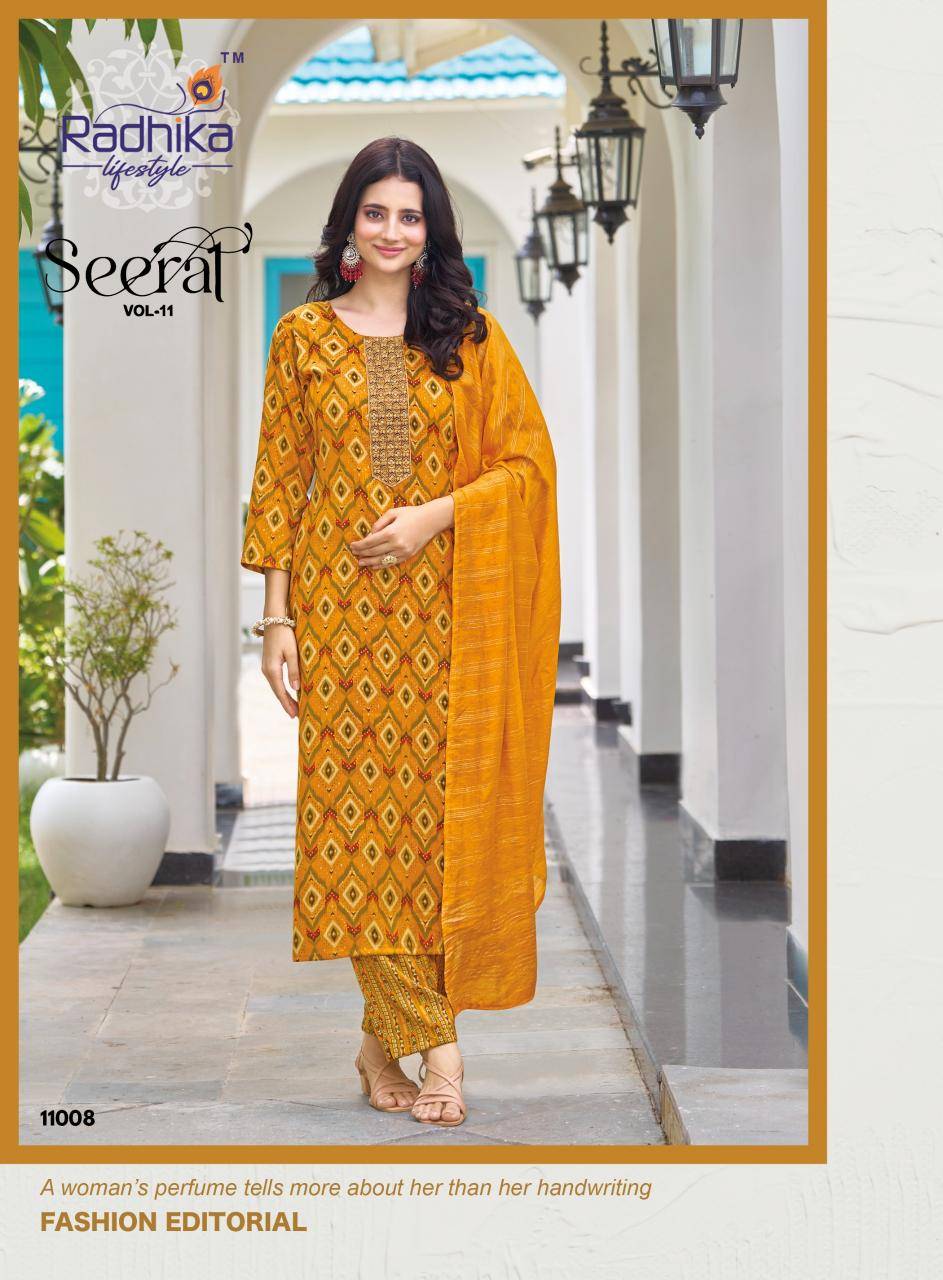 Radhika lifestyle seerat vol 11 new fashion in indian kurtis