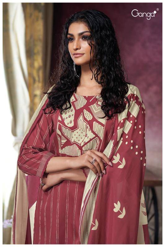 Ganga kessira 3712 Unstitched dress material in Delhi