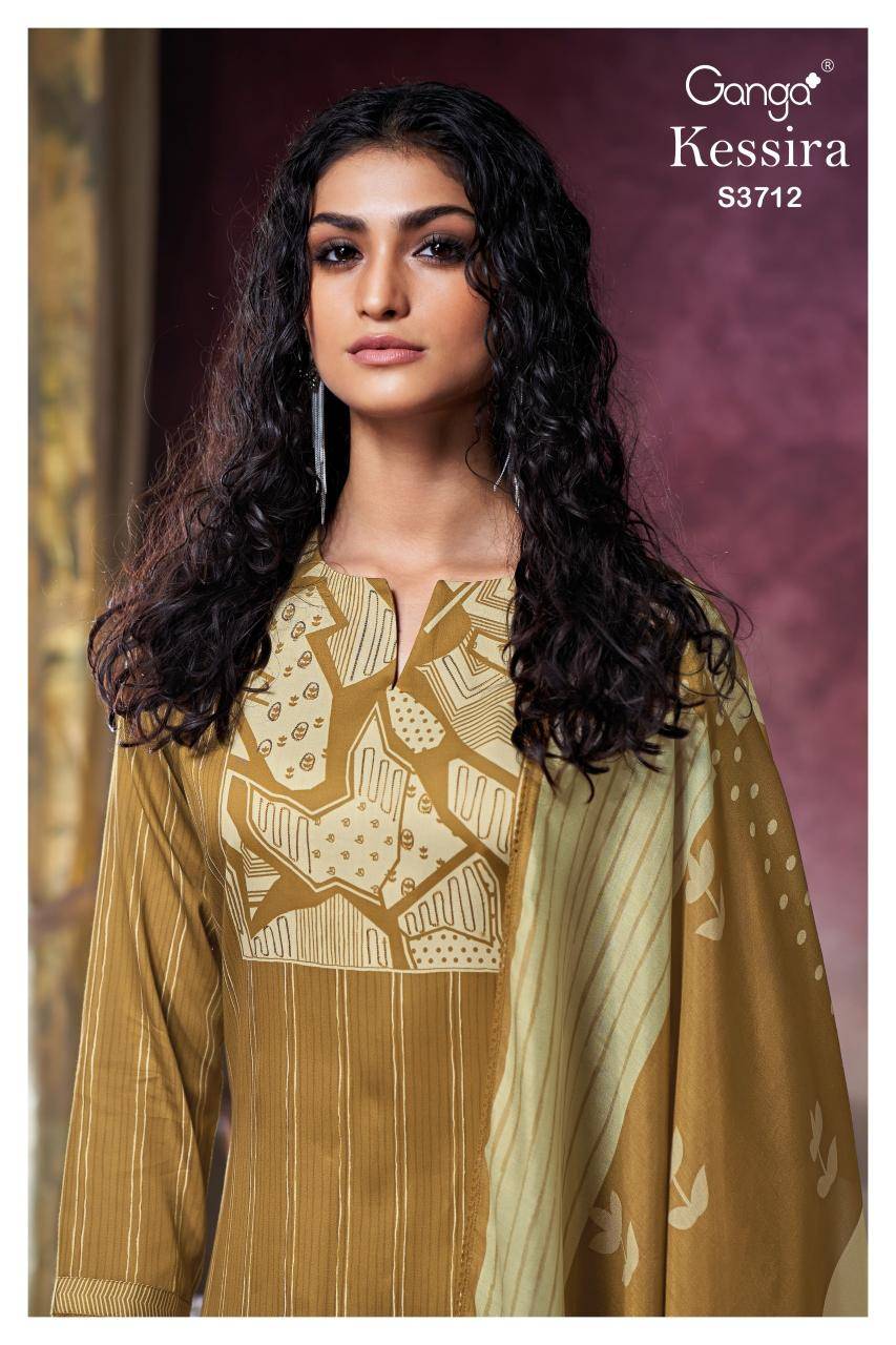 Ganga kessira 3712 Unstitched dress material in Delhi