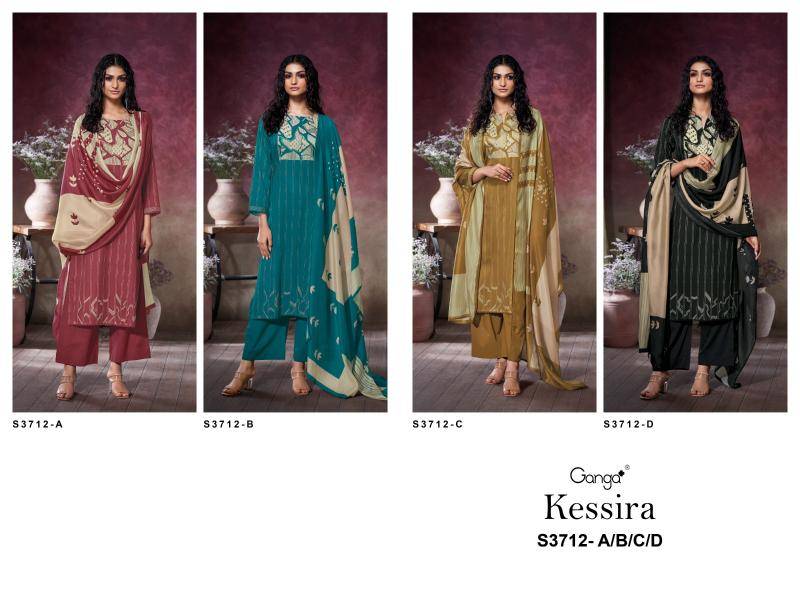 Ganga kessira 3712 Unstitched dress material in Delhi