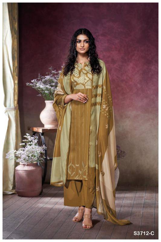Ganga kessira 3712 Unstitched dress material in Delhi
