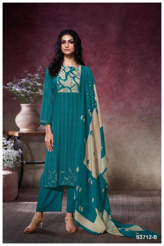 Ganga kessira 3712 Unstitched dress material in Delhi