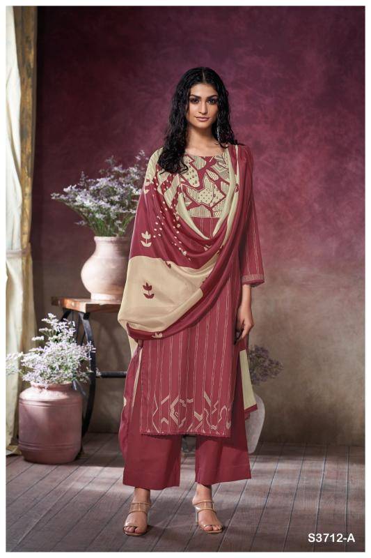 Ganga kessira 3712 Unstitched dress material in Delhi