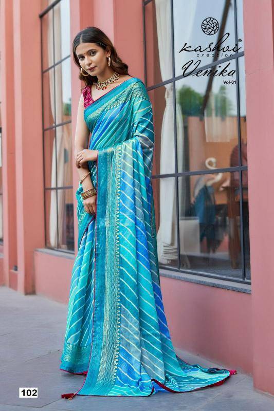Kashvi creation venika vol 1 Wholesale saree prices in Ahmedabad