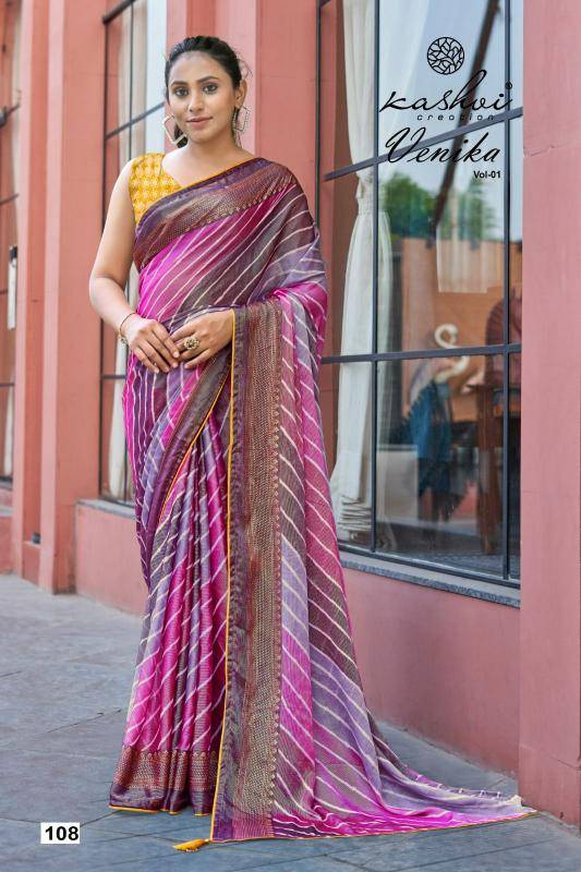 Kashvi creation venika vol 1 Wholesale saree prices in Ahmedabad
