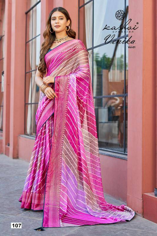 Kashvi creation venika vol 1 Wholesale saree prices in Ahmedabad