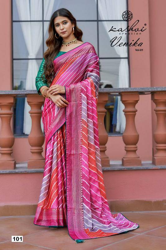 Kashvi creation venika vol 1 Wholesale saree prices in Ahmedabad