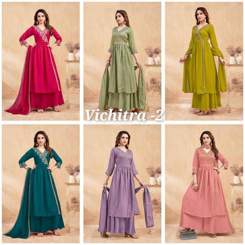 Shorya vichitra 2 black traditional indian kurtis