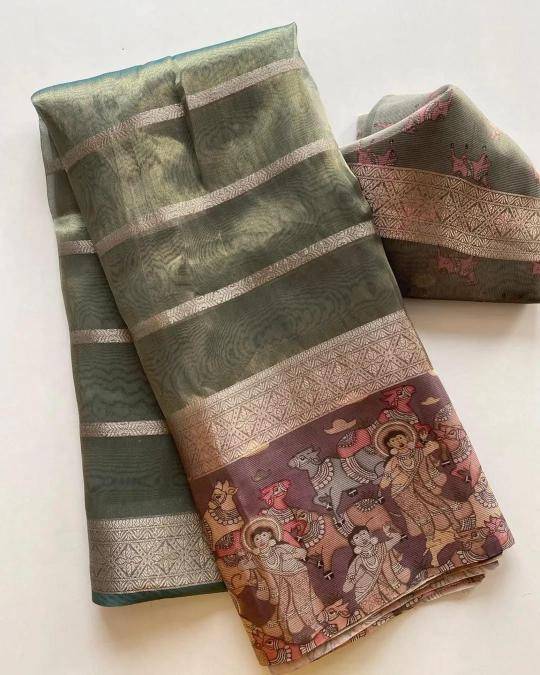 Mesmerising soft tissue silk Designer saree wholesale market in Ahmedabad