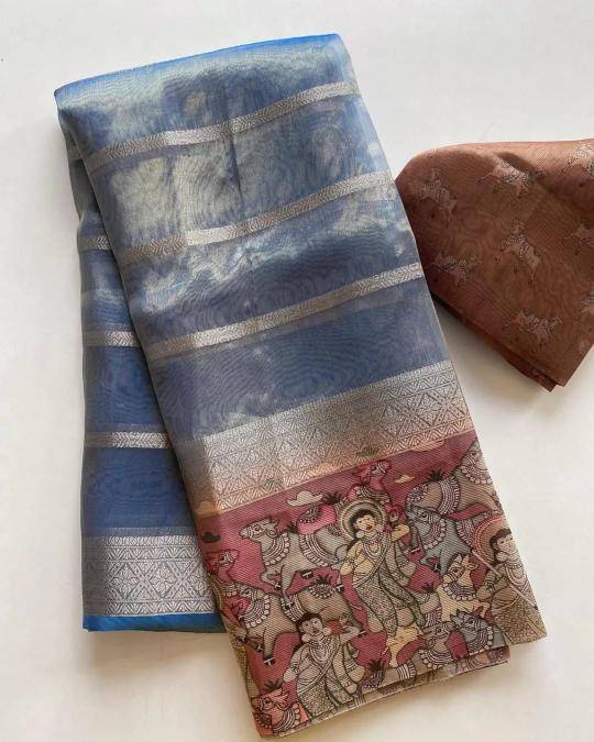 Mesmerising soft tissue silk Designer saree wholesale market in Ahmedabad